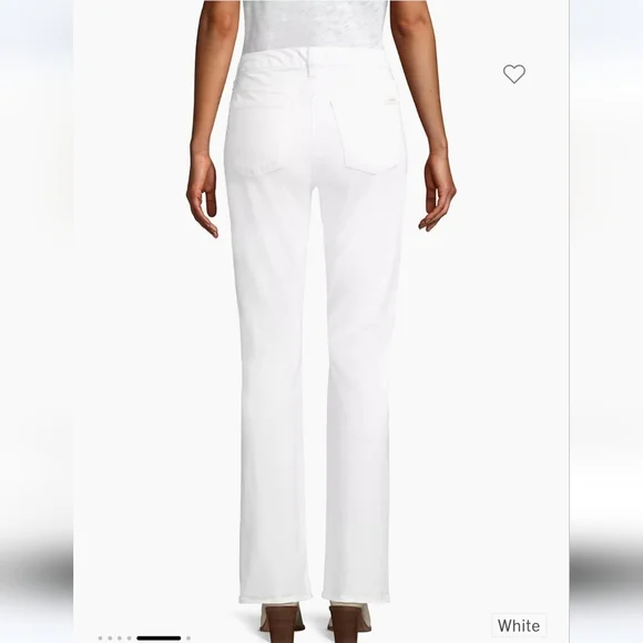 NWT $108 Jen by 7 For All Mankind Slim Bootcut Sculpting Jeans In White - Picture 2 of 6